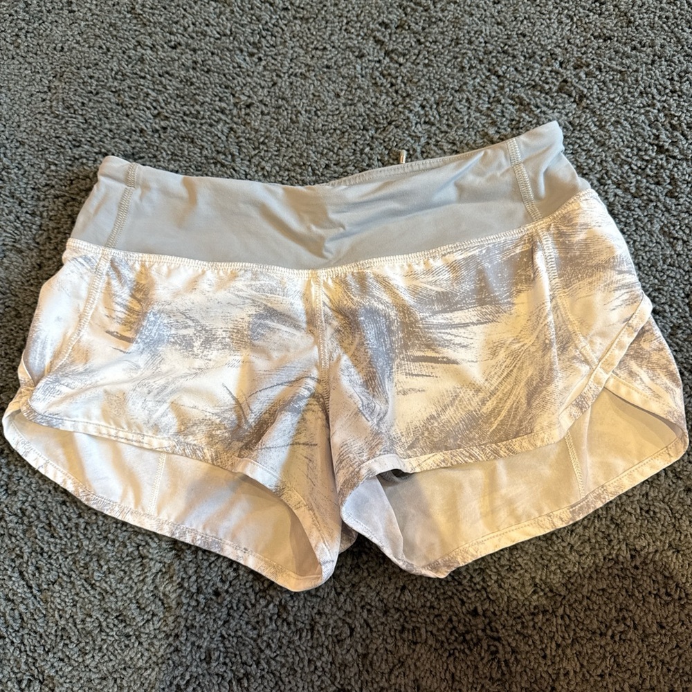 lululemon athletica Gray and White Athletic Shorts